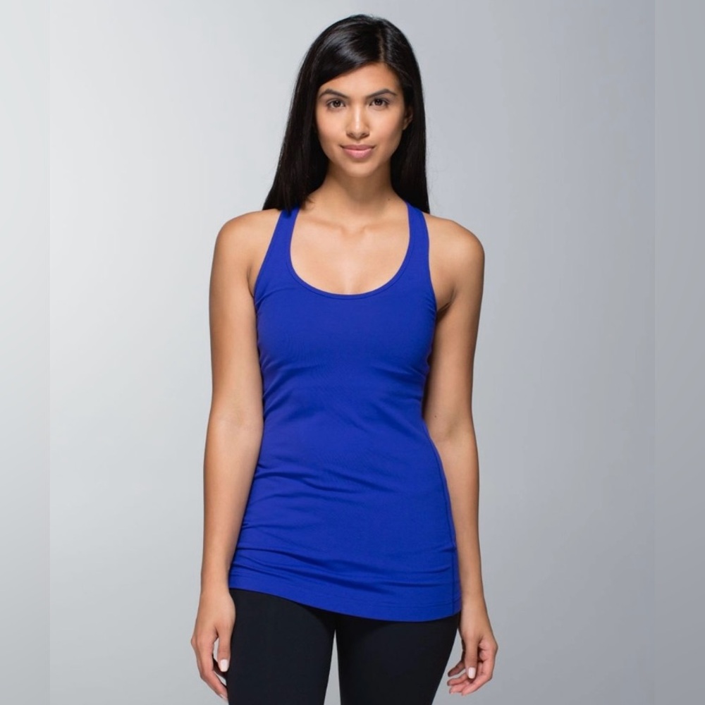 EUC Lululemon Cool Racerback Pigment Blue size 2